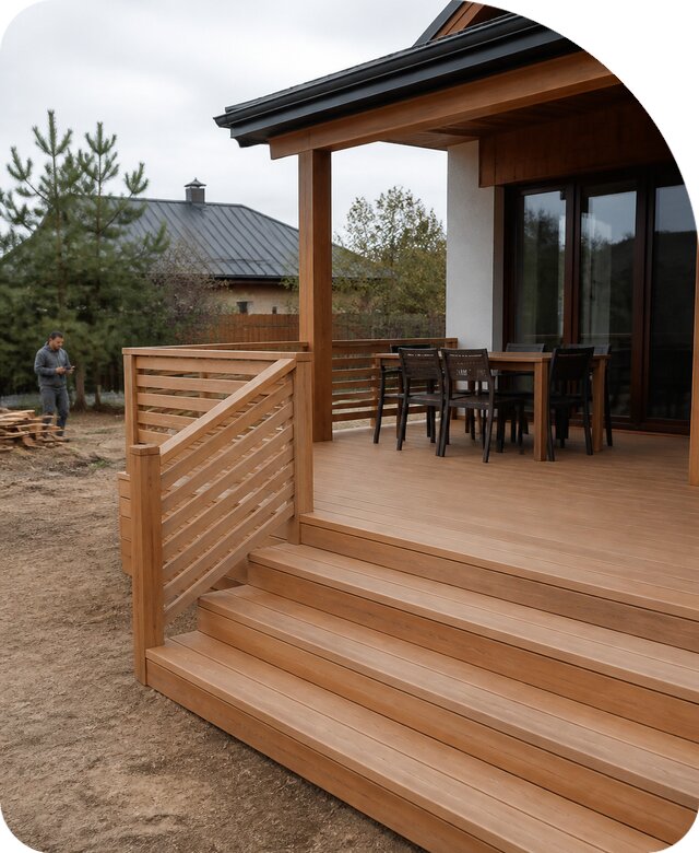 Терраса из лиственницы в Верхней Пышме от 6669 р под РадиДОМА-Врх